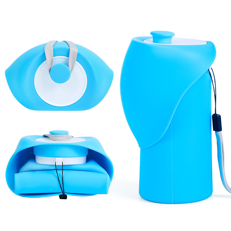 Pet supplies dog travel water cup, outdoor portable travel foldable water bottle, dog drinking fountain