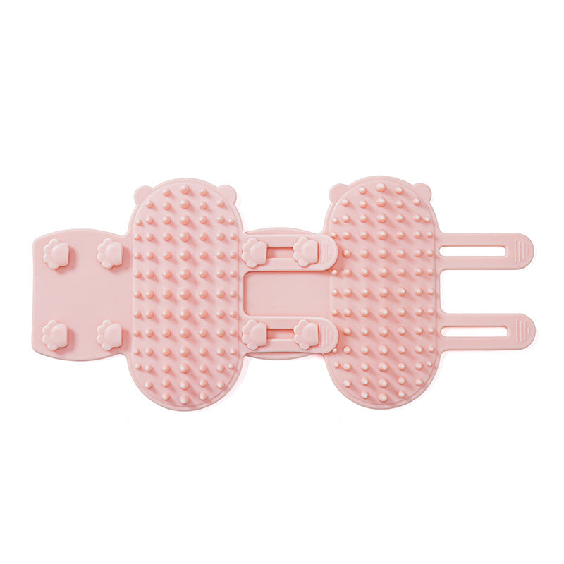 Pet scratching board, bath brush, cat petting brush, table corner tie brush, high elasticity, suitable for cats and dogs all year round, a bathing essential