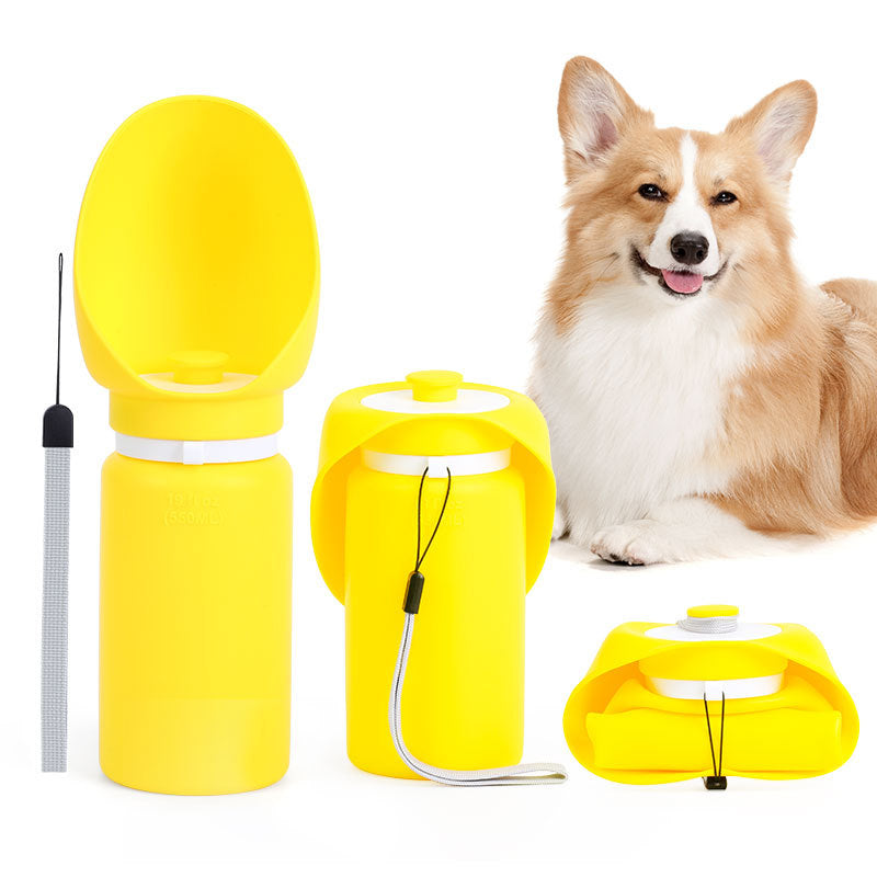 Pet supplies dog travel water cup, outdoor portable travel foldable water bottle, dog drinking fountain