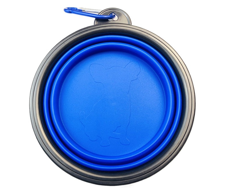 Food-grade silicone dog bowl/cat bowl, outdoor folding bowl/dog basin