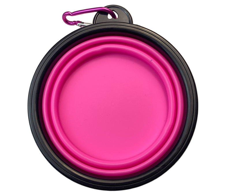 Food-grade silicone dog bowl/cat bowl, outdoor folding bowl/dog basin
