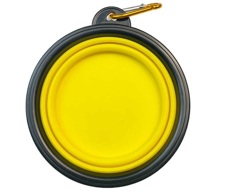 Food-grade silicone dog bowl/cat bowl, outdoor folding bowl/dog basin