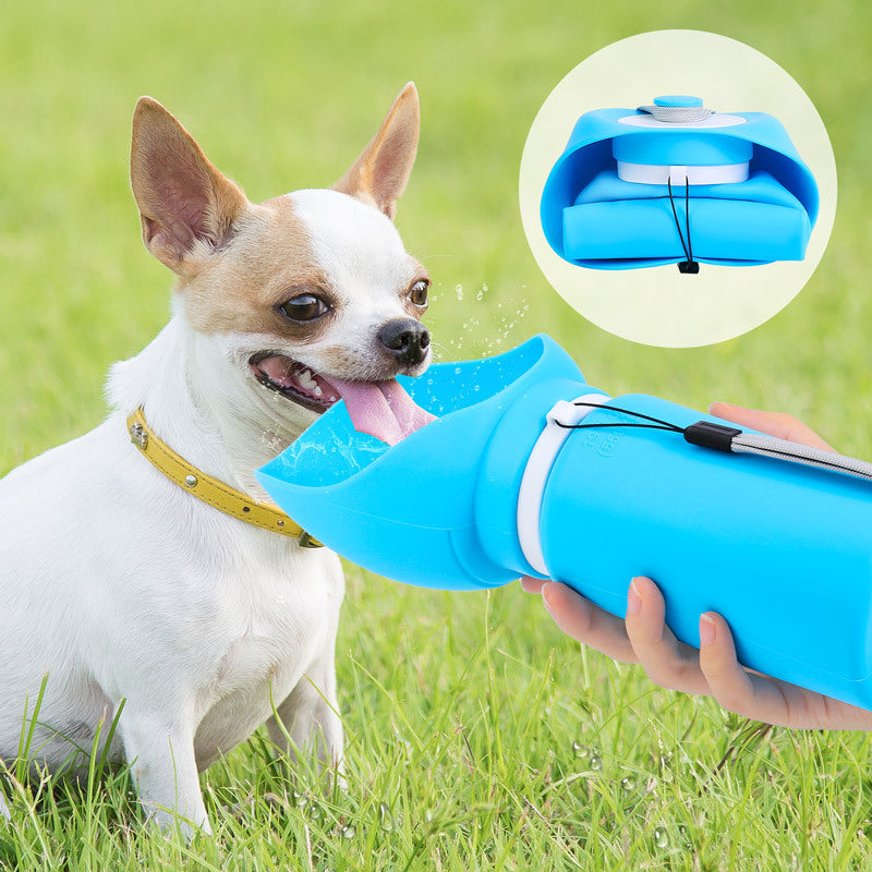 Pet supplies dog travel water cup, outdoor portable travel foldable water bottle, dog drinking fountain