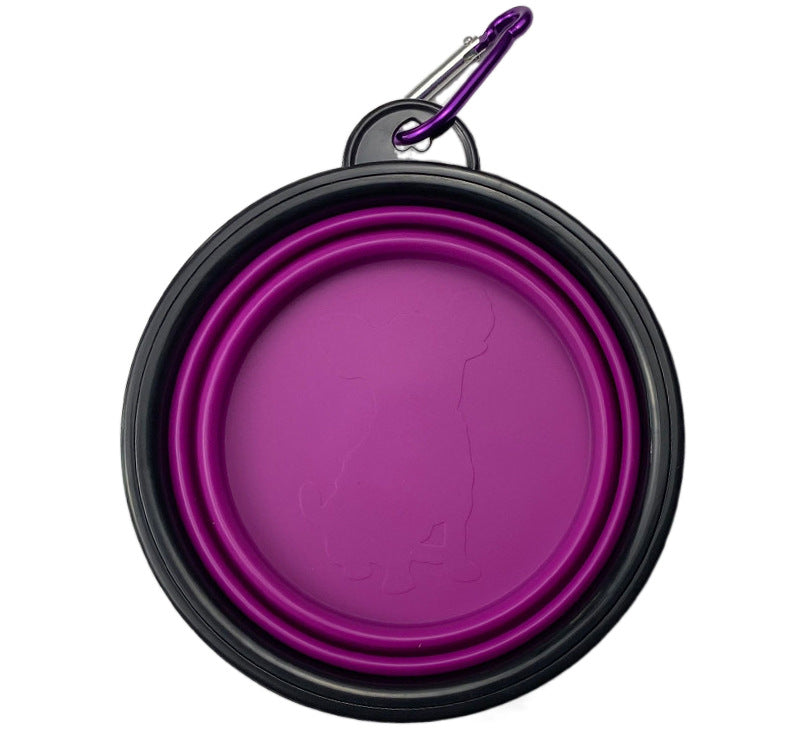 Food-grade silicone dog bowl/cat bowl, outdoor folding bowl/dog basin