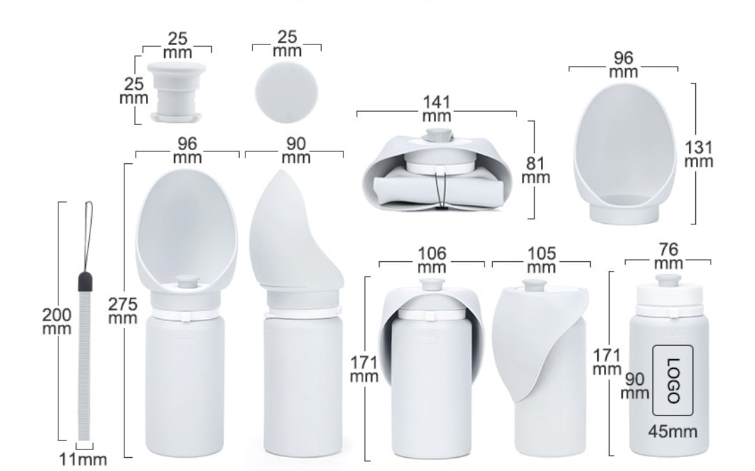 Pet supplies dog travel water cup, outdoor portable travel foldable water bottle, dog drinking fountain
