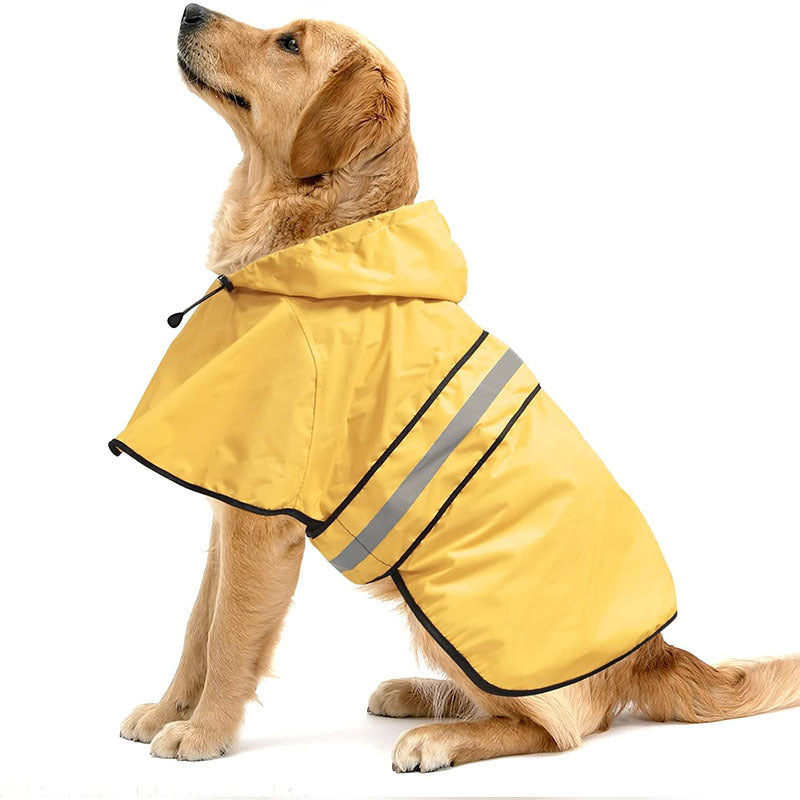 Waterproof, thickened reflective raincoat, large and small dog raincoat, Kefie raincoat