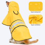 Waterproof, thickened reflective raincoat, large and small dog raincoat, Kefie raincoat