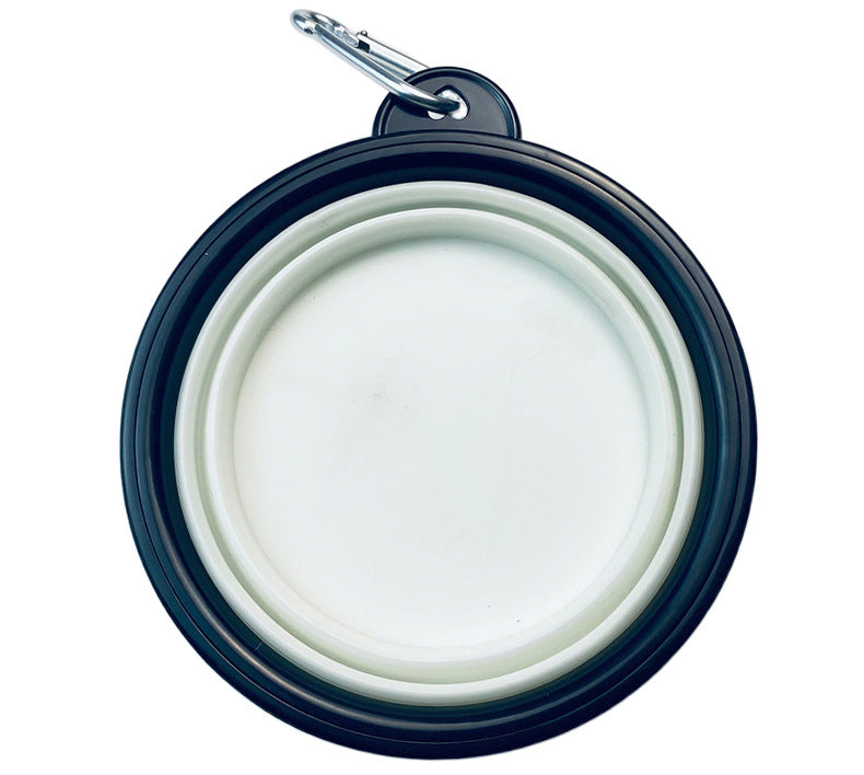 Food-grade silicone dog bowl/cat bowl, outdoor folding bowl/dog basin