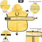 Waterproof, thickened reflective raincoat, large and small dog raincoat, Kefie raincoat