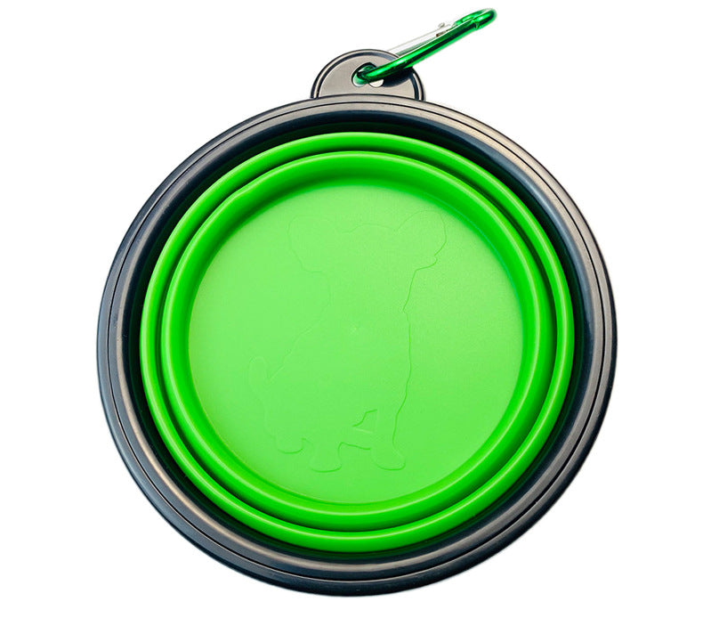 Food-grade silicone dog bowl/cat bowl, outdoor folding bowl/dog basin