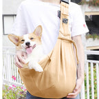 Foldable dog backpack, breathable pet travel bag, pet bag, shoulder bag, crossbody cat bag,Adjustable pet carrier with snap closure